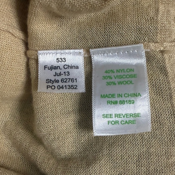 Lilly Pulitzer Beige Peplum Knit Sweater Work Top Size S - Picture 4 of 4